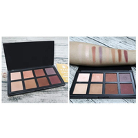 Palette de fards à paupières vegan longue tenue 8 couleurs sans logo pour fournisseurs OEM de cosmétiques