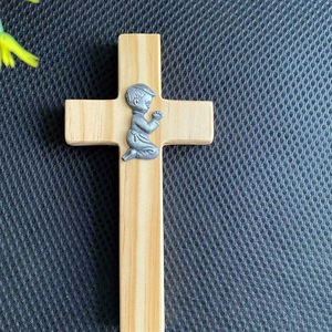 Croce della <span class=keywords><strong>parete</strong></span> di legno di gesus per il regalo di natale ortodosso cattolico figurine; Decorazione domestica religiosa ha dipinto gli utensili della chiesa per il ragazzo - Product Image 4