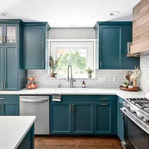 סגנון מודרני מחיר זול עיצוב לבן מודרני בצורת ארון מטבח רגיל קטן - Product Image 2