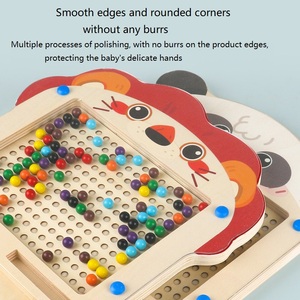 Puzzle en bois de tableau d'art de point magnétique d'inspiration Montessori pour les tout-petits pour le <span class=keywords><strong>dessin</strong></span> créatif des garçons - Product Image 4