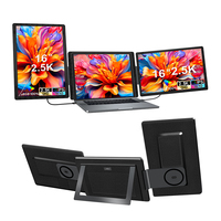 Extensor de Pantalla de 16 Pulgadas, Monitor Portátil Dual IPS 2.5K con Soporte Desmontable y Tipo-C para Laptop/Teléfono/Juegos - Serie Business
