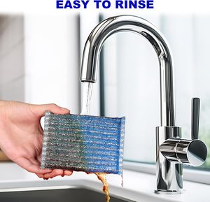 Three Color Non <b>Scratch</b> Sponge Scouring <b>Pads</b> Kitchen Scourer Cleaning Scrubber Washing Towels Wiping Rags Sponge Scouring <b>Pad</b> - Product Image 6