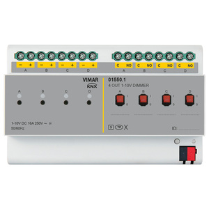 Variateur de lumière Vimar KNX 4 sorties 1-10V 16A 250V AC 50/60Hz pour le contrôle de l'éclairage - Product Image 1