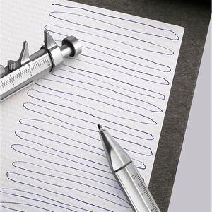 Stylo bille multifonctionnel personnalisé en plastique avec calibre à vernier, cadeau promotionnel d'entreprise, stylo publicitaire à bouton-poussoir pour signature - Product Image 3