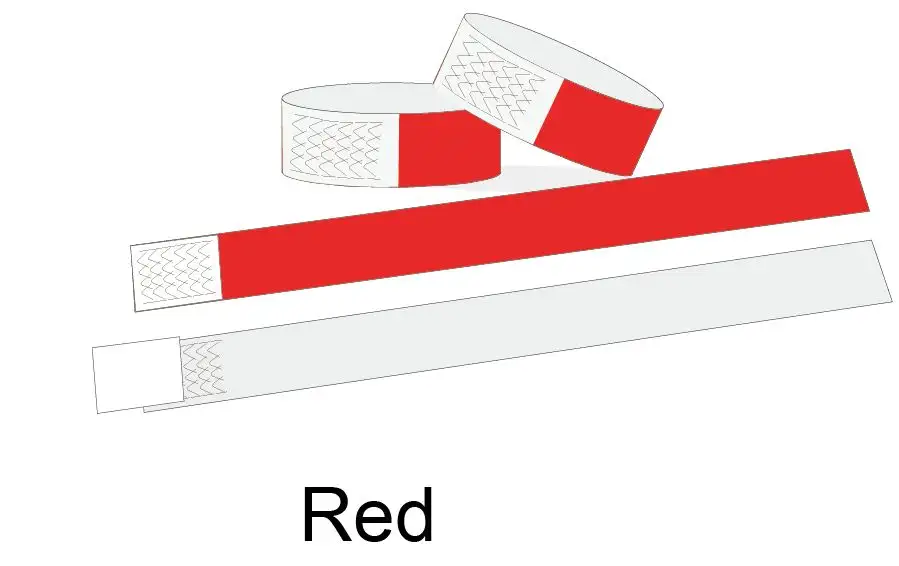 Waterproof Disposable Gliding Tyvek Custom Printing lOGO Tyvek Paper Tickets Wrist Bands Identification Bracelets For Events