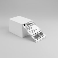 Étiquettes d'expédition thermiques directes, papier autocollant en accordéon, étiquettes rectangulaires avec code-barres en rouleau pour l'emballage