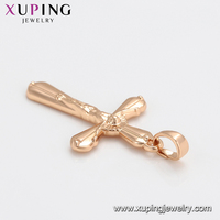35530 Bijoux Xuping Nouveau design Sens du style 18K Or Croix Jésus Pâques Série religieuse Pendentif neutre polyvalent