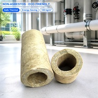 Isolation de tuyaux en laine de roche sans amiante 100 kg/m3, laine minérale écologique, section de tuyau isolant thermiquement, tube d'isolation thermique sûr
