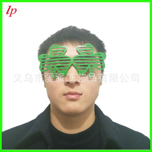 Lunettes Shamrock Vertes en Plastique pour Fête du Saint-Patrick, Accessoires de Fête Personnalisés, Découpe sur Mesure LPP6052 - Product Image 5