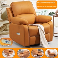 Fauteuil inclinable simple et moderne, confortable, pour chambre et balcon, avec fonction de massage électrique et pivotant, en tissu et métal, Yimu