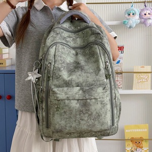 Nueva mochila escolar estilo coreano de gran capacidad con estampado de cielo estrellado degradado, ligera, informal, para viajes y desplazamientos. - Product Image 2