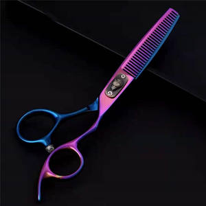 Tijeras de Peluquería Inoue Kazunari, Juego de Siete Colores Azules, Tijeras de Entresacar para Diestros, Acero Inoxidable SUS440C - Product Image 5