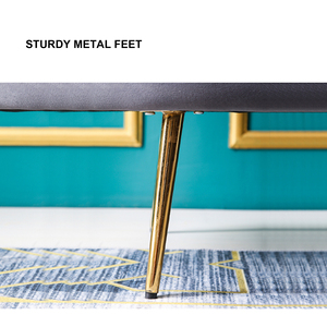 Divano <span class=keywords><strong>a</strong></span> Due <span class=keywords><strong>Posti</strong></span> Laynsino Moderno e Lussuoso, Arredamento per Interni, Ufficio, Casa, con Piedini in Metallo e Rivestimento in Velluto - Product Image 3