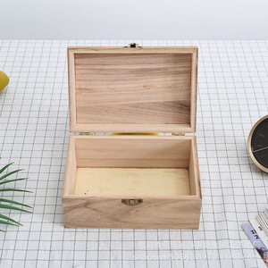 Wooden Storage <b>Box</b> Rectangle 8.5cm Lockable <b>Gift</b> Craft Use - Product Image 4