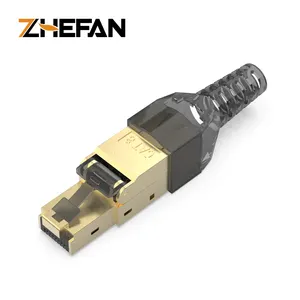 Cat8 Toolless Field Termination Network Ethernet Rj45 Shielded Connector For Cat8 Cables Male Modular Plug