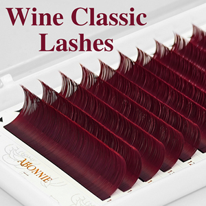 Extensions de <span class=keywords><strong>cils</strong></span> classiques <span class=keywords><strong>bordeaux</strong></span> LB LC, extensions de <span class=keywords><strong>cils</strong></span> Abonnie rouge vin, <span class=keywords><strong>cils</strong></span> volumineux russes, <span class=keywords><strong>cils</strong></span> moelleux pour <span class=keywords><strong>cils</strong></span> effet foxy - Product Image 2