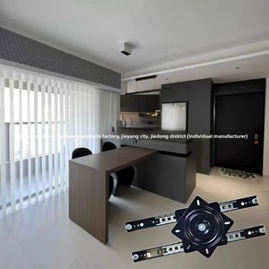 Mecanismo Deslizante Giratorio Retráctil Telescópico Integrado con Mesa de Isla Móvil Ajustable Extensible para Comedor y Cocina - Product Image 5