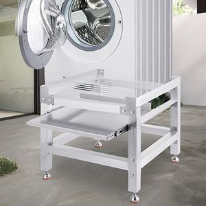Support de machine à laver en acier robuste avec étagère de rangement, socle pour vêtements, solution pour salle de bain, <span class=keywords><strong>rehausseur</strong></span> de <span class=keywords><strong>linge</strong></span>, base, plateforme, plateau - Product Image 5