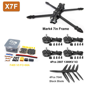 Kit de châssis Mark4 7 pouces, Contrôleur de vol F405 V3, Stack ESC 60A, Moteur 2807 1300KV, Hélice 7040, VTX 2.5W pour Drones de Course FPV <span class=keywords><strong>RC</strong></span> - Product Image 3