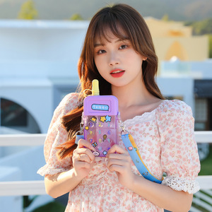 Cute Cartoon Mobile Phone Cup With Straw Macaron Design For Children And Students Back To School Spring 2022 - Product Image 1