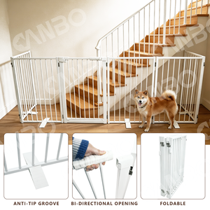 Parc <span class=keywords><strong>pour</strong></span> <span class=keywords><strong>chien</strong></span> CanboPet, 6 panneaux, clôture pliable <span class=keywords><strong>pour</strong></span> animaux de compagnie avec porte, <span class=keywords><strong>pour</strong></span> chiot, intérieur, extérieur, cour - Product Image 4