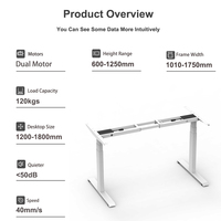 Bureau debout électrique ergonomique intelligent à hauteur réglable de haute qualité avec levage automatique pour ordinateur