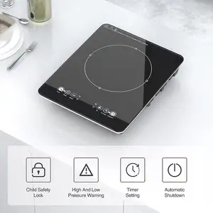 2023 nuovo Design Touch Control piano cottura a induzione portatile elettrico Ultra sottile fornello elettrico a induzione singolo