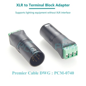 Xlr 5pin Man Naar Schroef Terminal Block Adapter Voor Stereo Gebalanceerde Luidspreker Mixer Geluid Dmx512 Stage Licht Led Lamp, Dmx Xlr 5pin - Product Image 2
