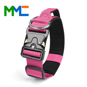 Collar Táctico de Nailon Resistente para Perros con Asa y Hebilla Ajustable, Collar de Entrenamiento para Exteriores para Perros Pequeños, Diseño Sólido - Product Image 4