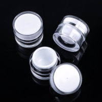 Pot en plastique transparent double paroi de 5g pour gel de construction, format voyage, échantillon de crème, pour cosmétiques - Vente en gros