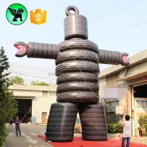 Outdoor Event Tire Replica Inflatable Customized 10m Giant Inflatable Tire Model A5170