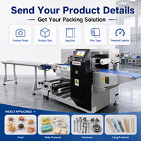 Hochgeschwindigkeits-Automatische Kissenverpackungsmaschine für Lebensmittel, Brot, Kekse, Kuchen, Schokolade, Snacks, Horizontale Flowpack-Verpackung