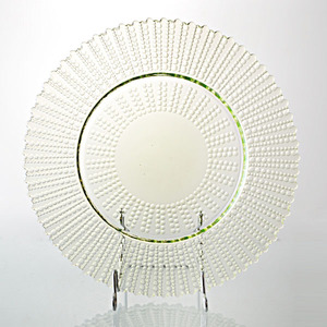 Rose soufflé <span class=keywords><strong>À</strong></span> La Main collation de fruits <span class=keywords><strong>plat</strong></span> de service, bon marché plaques de chargeur en verre couleur personnalisée - Product Image 4