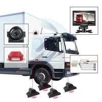 Système de capteur de stationnement Bus camion remorque caméra côté droit angle mort alarme lumière 7 pouces moniteur Radar 4 camion capteur de stationnement