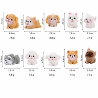 Figurines de chiens miniatures en résine en gros, ornements animaux pour maison de poupée, jardin féerique, micro-paysage, décoration intérieure, artisanat DIY