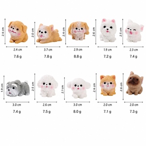 Vente en gros d'ornements pour chiens assortis, mini-animaux en résine, figurines d'animaux miniatures, statues d'animaux pour la décoration de la maison, cadeaux - Product Image 2