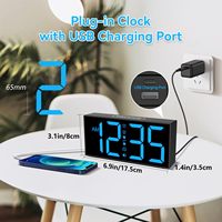 YIZHI USB-Aufladung Digitaler LED-Desktop-Wecker mit Bettschüttler-Vibrator-Schlummer funktion für schwere Schläfer