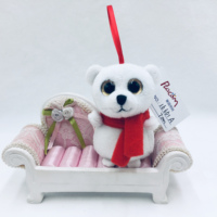 Usine personnalisée renne noël porte-clés en peluche jouets du nouvel an pour l'arbre de noël jouet en peluche de noël pour les enfants