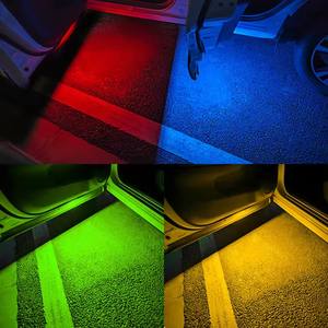 2 Pezzi Luci LED per Portiera Auto RGB, Luci di Avvertimento Wireless USB, Proiettore Sottoporta Magnetico, Lampada Ambientale Automatica - Product Image 3
