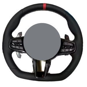 Volante Deportivo de Carreras con LED para Toyota Supra A90 GR MK5 2025 2026, Fibra de Carbono A91, Cuero Perforado para Mejora - Product Image 5
