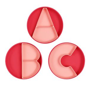 <span class=keywords><strong>Assiette</strong></span> à dîner en silicone à ventouses séparées, dessin animé personnalisé, durable, créative, transfrontalière, vaisselle pour enfants, bébé - Product Image 5