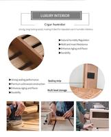 Humidor à cigares de luxe en bois de cèdre sur mesure, boîtes en bois de luxe avec finition laquée piano personnalisée, fabricant HU-002