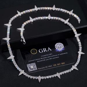 Elmas <span class=keywords><strong>Tester</strong></span> buzlu Out geçmek 925 ayar gümüş Hip Hop Vvs Moissanite Hip Hop tenis bilekliği zincir - Product Image 2