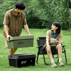 HISPEED große Kapazität Organisator Aufbewahrung Camping Box Küche 50 L wasserdicht China Großhandel Aufbewahrungsbox mit Kunststoffdeckel