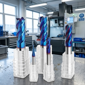 Outils de fraisage à grande vitesse à 4 cannelures en acier inoxydable, haute dureté HRC45 HRC55 HRC65 - Product Image 1