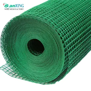 1/4 inch ms gi wire welded wire mesh roll PVC coated welded wire mesh