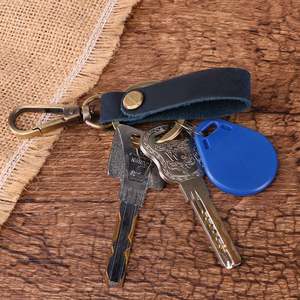 Idée cadeau d'entreprise 2026, porte-clés en cuir avec logo OEM pour cadeau promotionnel - Product Image 2