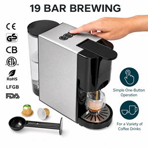 Cafetera Espresso 5 en 1 Compatible con Nespresso, <span class=keywords><strong>Dolce</strong></span> <span class=keywords><strong>Gusto</strong></span>, K-Cup, Cápsulas ESE y Café Molido - Product Image 2