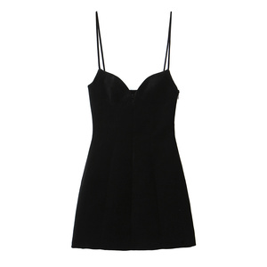 TAOP&ZA Nouveautés Automne 2025 pour Femme <span class=keywords><strong>Robe</strong></span> Courte Sexy à Fines Bretelles Ourlet Duveteux Tendance et Élégante 9236150 - Product Image 1