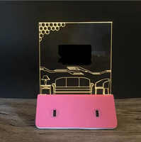 Tente de table LED en acrylique, personnalisée de haute qualité, porte-menu, cartes lumineuses pour Restaurant, 1 pièce